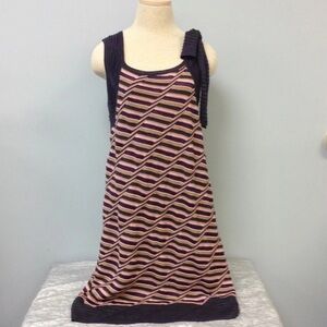 Striped Pink and Purple Mini Dress